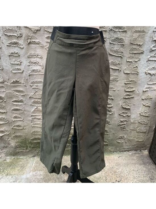 Simply Vera Vera Wang Pants - Vera Wang Dark Green Crop Dress Pants